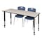 Regency Tables > Height Adjustable > Rectangular Table & Chair Sets, 66 W, 30 L, 23-34 H, Maple MT6630PLAPBK40NV - alternate 1